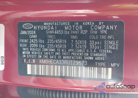 2024 Hyundai Kona Limited z USA, uszkodzony, nr VIN KM8HECA33RU129673
